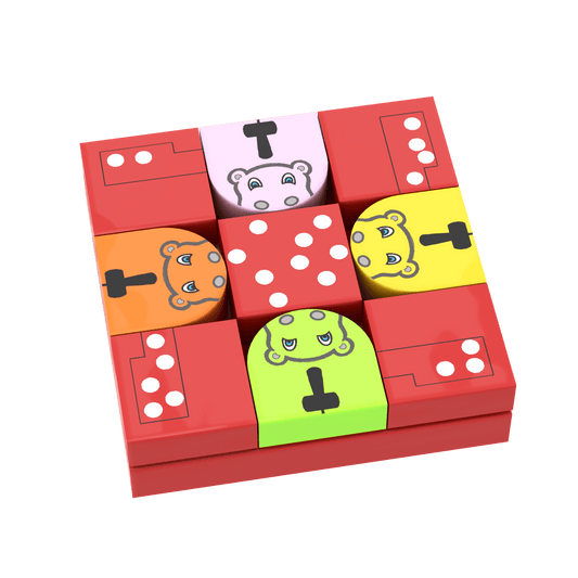 Hangry Hippos Game - Small Custom Fun Building Set - Custom Printed - Made Using LEGO® Parts