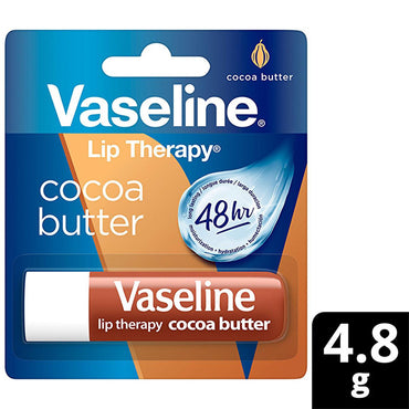 Vaseline Vaseline Lip Therapy Cocoa Butter Lip Balm - 48 Hour Moisturization, Non-Greasy, Dry Lip Care