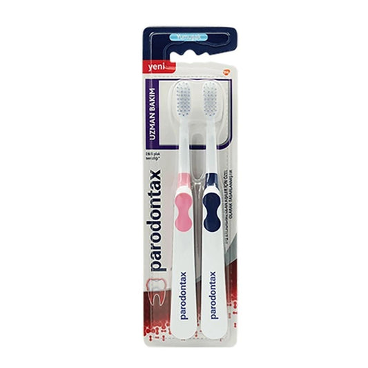 Parodontax Soft Bristle Toothbrush 1+1 Pack - Gentle on Gums, Effective Plaque Removal