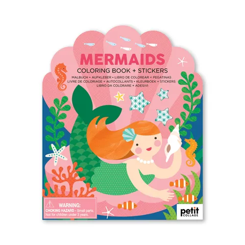 Coloring Book with Stickers Mermaids - Paperback
