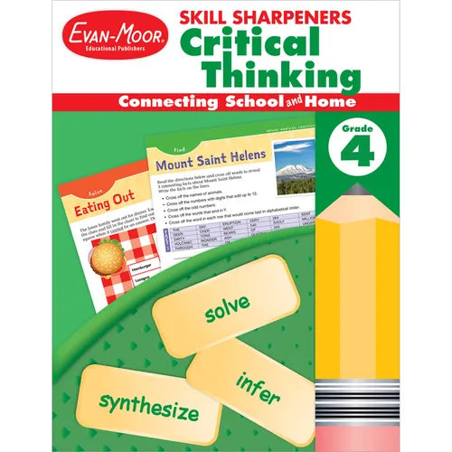Skill Sharpeners: Critical Thinking, Grade 4 Workbook - Paperback