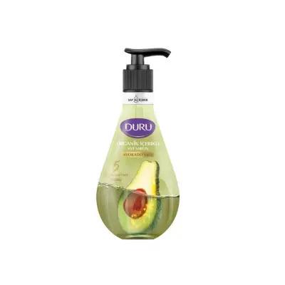 Duru Organic Liquid Soap with Avocado Oil - Gentle, Moisturizing, and pH Balanced Cleanser for Sensitive Skin