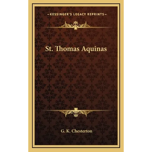 St. Thomas Aquinas - Hardcover