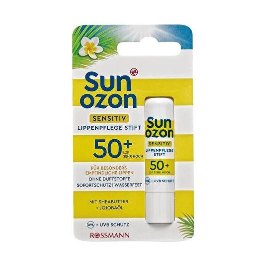 Sunozon Lip Balm SPF 50+ - Ultimate Sun Protection Lip Balm with Shea Butter & Jojoba Oil | Fragrance-Free, UVA/UVB Defense