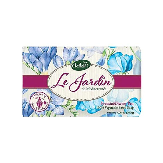 Dalan Le Jardin Freesia & Sweet Pea Solid Soap - Natural Botanical Skincare with Floral Fragrance