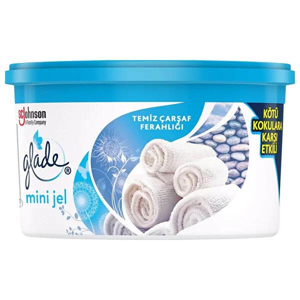 Glade Mini Gel Air Freshener - Clean Linen Scent for Small Spaces: Drawer, Closet & Bathroom Odor Eliminator