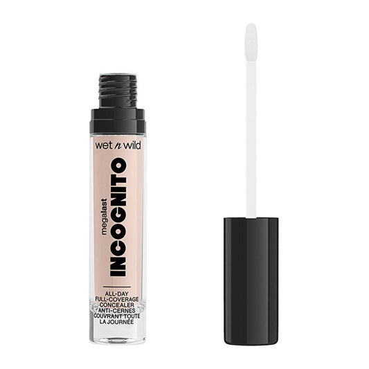 Wet n Wild Mega Last Incognito Concealer - Light Beige, Natural Finish Makeup for Flawless Coverage