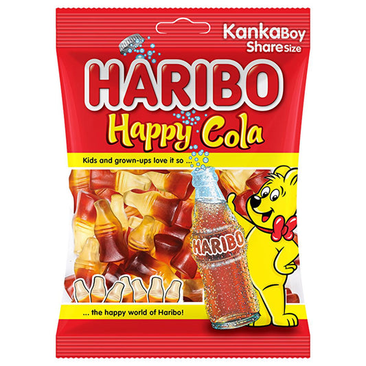 Haribo Jelly Happy Cola Soft Candy - Cola Flavored Chewy Treat for Kids and Adults