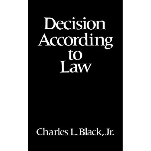 Decision According to Law - Paperback