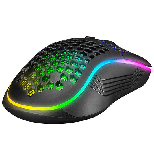 Everest SM-G66 X-HOLE 8000dpi LED Gaming Mouse - High Precision, 7 Programmable Buttons, RGB Lighting