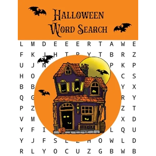 Halloween Word Search: Puzzles Activity Book, Fun For Kids & Adults, Puzzle Activities Gift, With Solutions Pages - Paperback