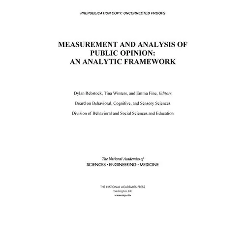 Measurement and Analysis of Public Opinion: An Analytic Framework - Paperback