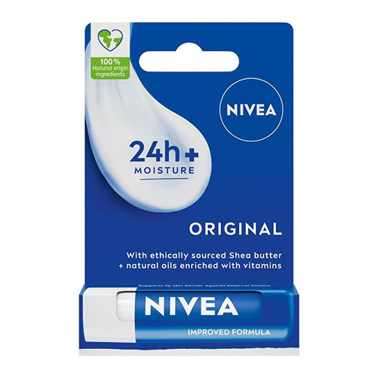 Nivea Original Care Lip Balm - Natural, Long-Lasting Moisturizer for Dry Lips