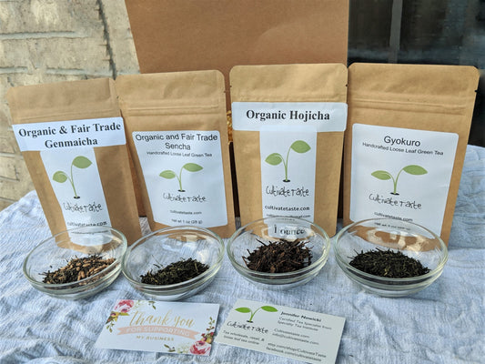 Japanese Green Tea Gift Box – Sencha, Gyokuro, Hojicha & Genmaicha