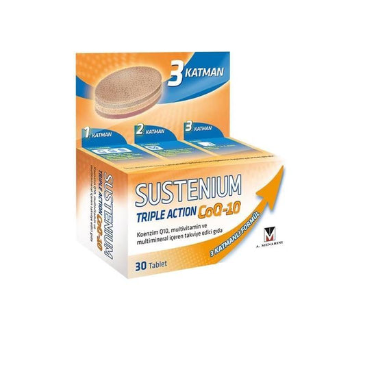 Sustenium Multivitamin - Triple Action 30 Tablets for Adults, Kids & Pregnant Women - Gluten-Free Daily Nutrition