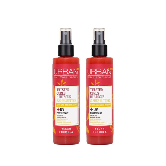 URBAN Care Twisted Curls Hibiscus & Shea Butter Leave-In Hair Cream for Curly & Wavy Hair - Moisturizing, Nourishing, 13.53 fl oz (2 x 200 ml)