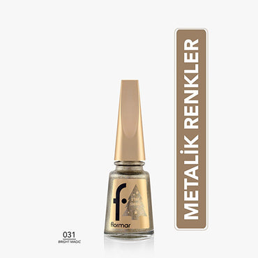 Flormar Star Shine Metallic Nail Polish - Highly Pigmented, Long-Lasting, Dramatic Nail Art
