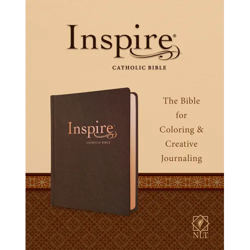 Inspire Catholic Bible NLT (Leatherlike, Dark Brown): The Bible for Coloring & Creative Journaling - Imitation Leather