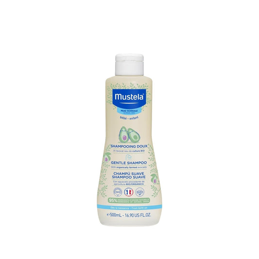 Mustela Gentle Baby Shampoo, 500ml - Gentle, Natural, and Hypoallergenic for Sensitive Baby Skin