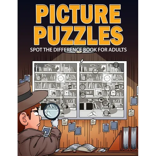 Picture Puzzles: Spot the Difference Book for Adults - Paperback