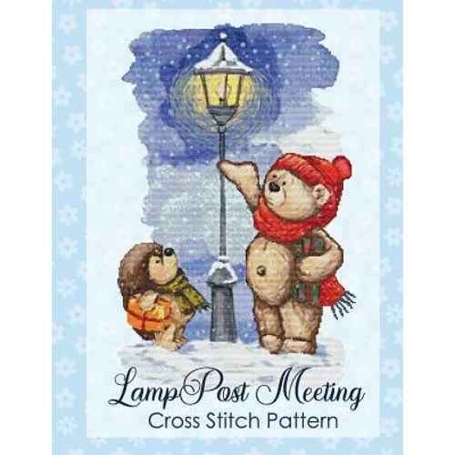 LampPost Meeting Cross Stitch Pattern - Paperback