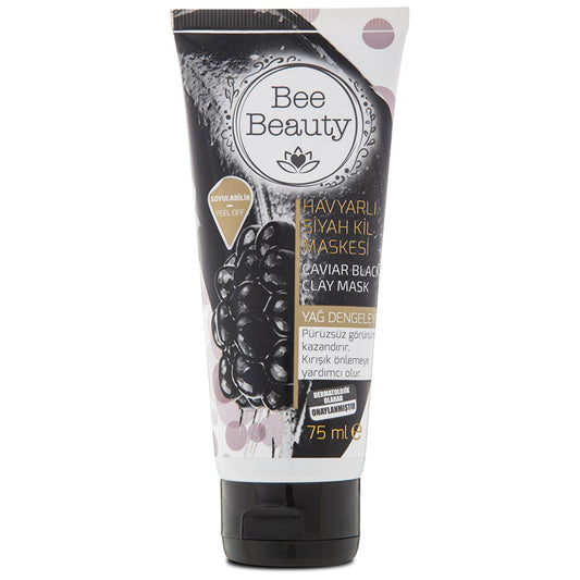 Bee Beauty Caviar Face Mask with Black Clay for Normal & Combination Skin - Anti-Aging & Deep Cleansing Benefits
