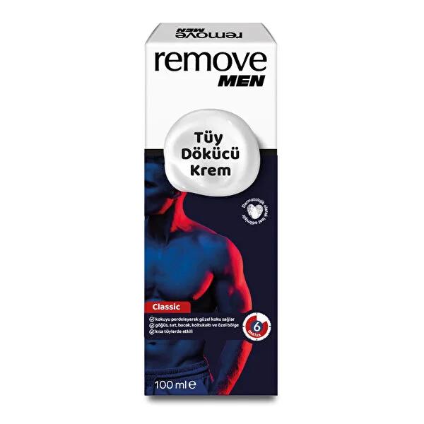 Remove Men's Hair Removal Cream: Painless & Fast Body Hair Removal for Men - Classic Formula, Smooth Skin in 6 Minutes