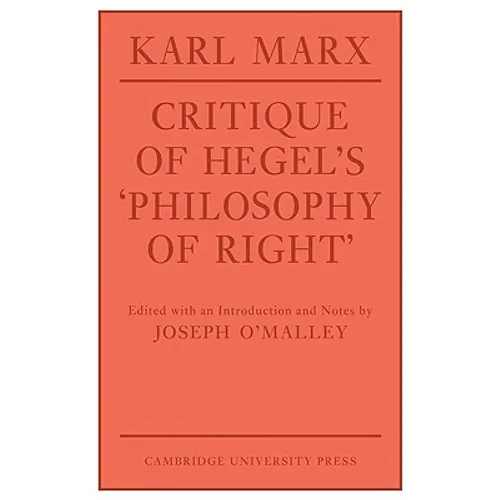 Critique of Hegel's 'Philosophy of Right' - Paperback