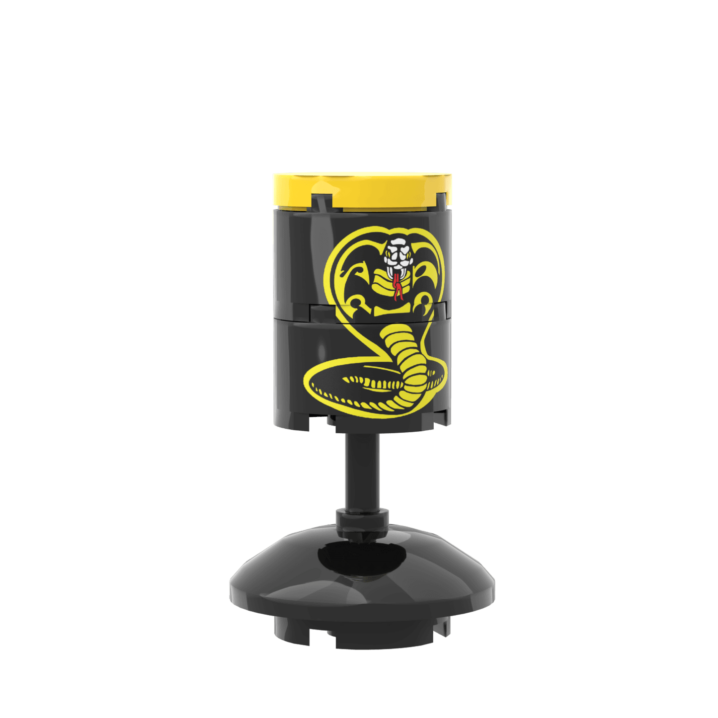 Karate Punch/Kick Bag - Minifig Scale Building Set - Snake Logo - Custom Printed - Made Using LEGOยฎ Parts