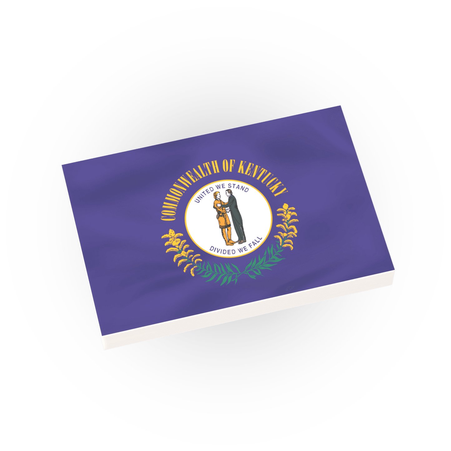 Kentucky State Flag - Minifig Scale - Custom Printed - 2x3 Tile Made using LEGO® Parts