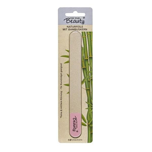 For Your Beauty Natural Bamboo Nail File - Eco-Friendly, FSC Certified Nail Care Tool
