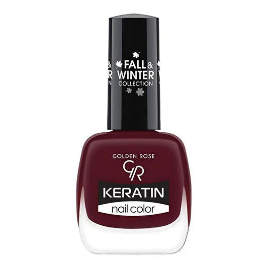 Golden Rose Keratin Nail Polish - Long Lasting Fall & Winter Colors for Healthy Nails