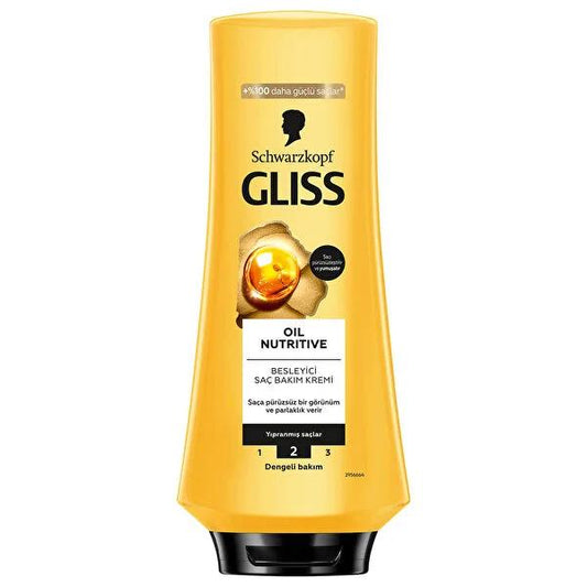 Gliss Oil Nutritive Hair Conditioner - Damaged Hair Treatment with Omega 9 & Marula Oil for Smoothness, Shine & Nourishment (12.17 fl oz)
