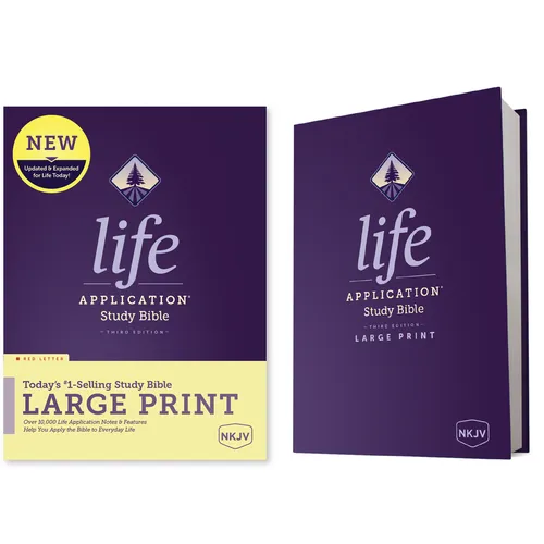 NKJV Life Application Study Bible, Third Edition, Large Print (Hardcover, Red Letter) - Hardcover