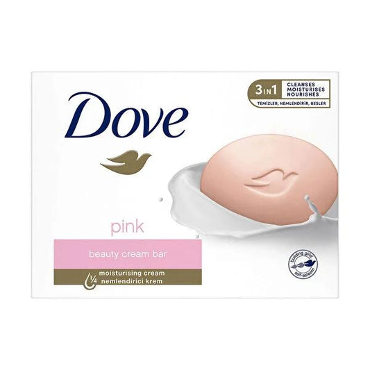 Dove Pink Beauty Bar: Gently Moisturizing Soap for Sensitive Skin - Sulfate-Free, Dermatologist Recommended Cleansing for Face & Body