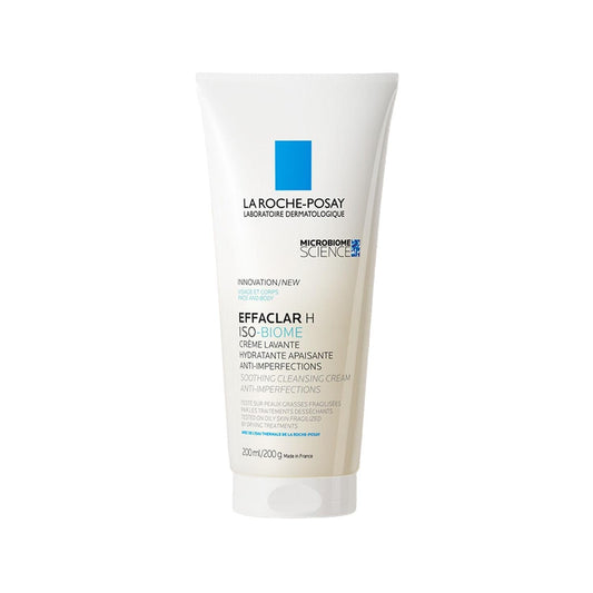 La Roche Posay Effaclar H Isobiome Cleansing Cream - Gentle, Dermatologist-Tested Skincare for Sensitive Skin, 6.76 fl oz