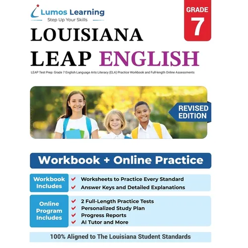 LEAP Test Prep: Grade 7 English Language Arts Literacy (ELA) Practice Workbook and Full-length Online Assessments: LEAP Study Guide - Paperback