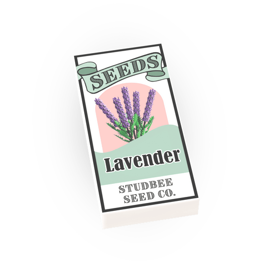 Seed Packet, Lavender - Custom Printed Minifig Accessory - Made Using LEGO® Parts