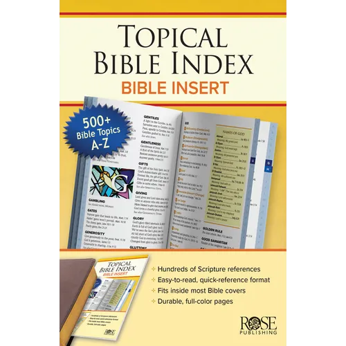 Topical Bible Index: Bible Insert - Paperback