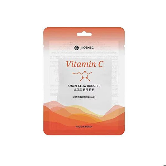 Jkosmec Vitamin C Sheet Mask for Brighter Skin - Korean Skincare, 25ml Single-Use