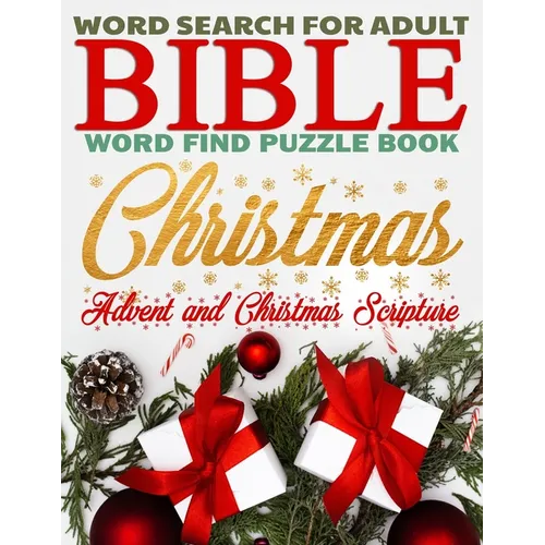 Christmas Word Search, Bible Word Find Puzzle Book for Adults, Advent and Christmas Scripture: Gifts for Christmas, Family Worship - Paperback