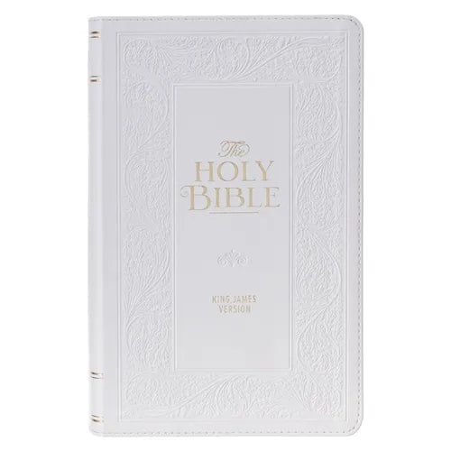 KJV Bible Giant Print Standard Faux Leather White - Leather