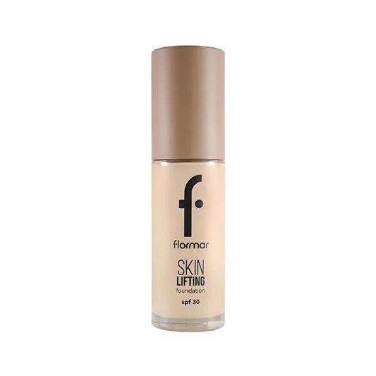 Flormar Anti-Aging Foundation Makeup with SPF 30, Natural Finish, Creamy Texture - 030 Soft Ivory
