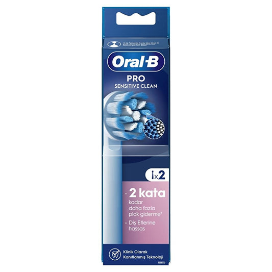 Oral-B Sensitive Clean Toothbrush Heads - 2 Pack for Gentle & Effective Cleaning