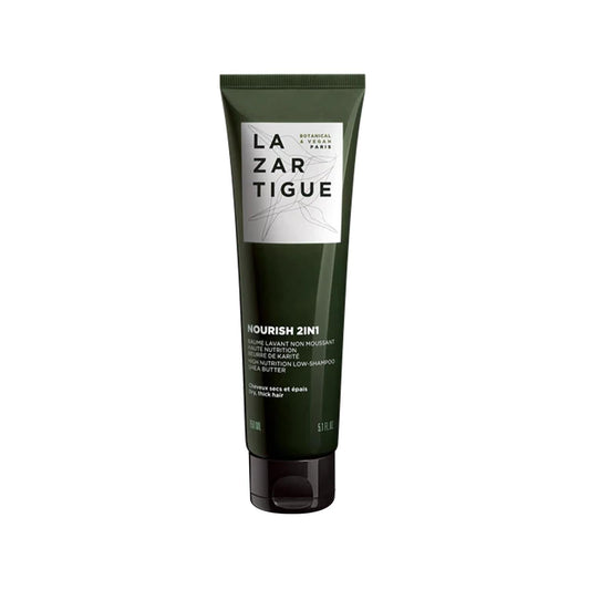 Lazartigue Nourish Vegan Shampoo - 2-in-1 Nourishing & Cleansing, Cruelty-Free, 8.45 fl oz