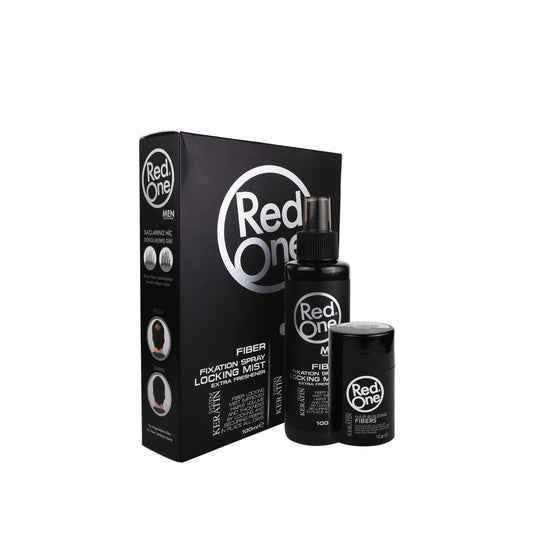 RedOne Men's Hair Fiber Black - Cosmetic Hair Thickening Solution for Thinning Hair