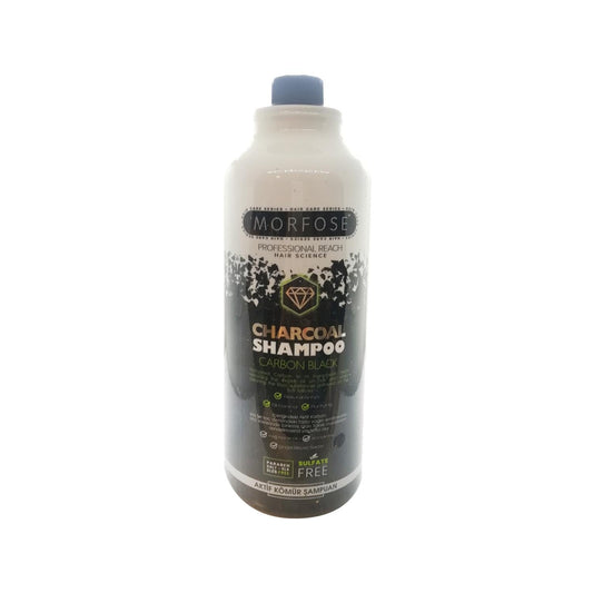 Morfose Charcoal Shampoo 1000ml - Detoxify & Nourish Hair, Large Volume for Long-Lasting Supply