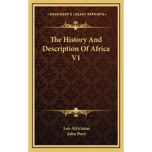 The History And Description Of Africa V1 - Hardcover