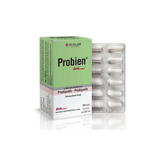 Probien Probiotic Supplement with Prebiotic - 30 Capsules for Digestive Health & Immune Support