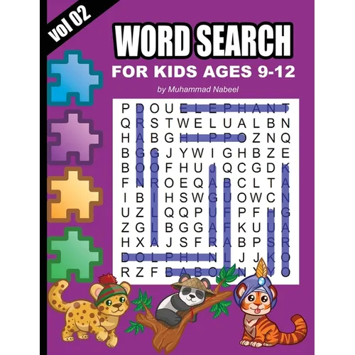 Word Search for Kids Ages 9-12 - Vol 2: Puzzle Activity Workbook for Children - Large Size Print - Paperback